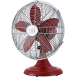 Good Housekeeping 12-in All-Metal Retro Table Fan - Red - Main