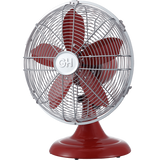 Good Housekeeping 12-in All-Metal Retro Table Fan - Red - Main