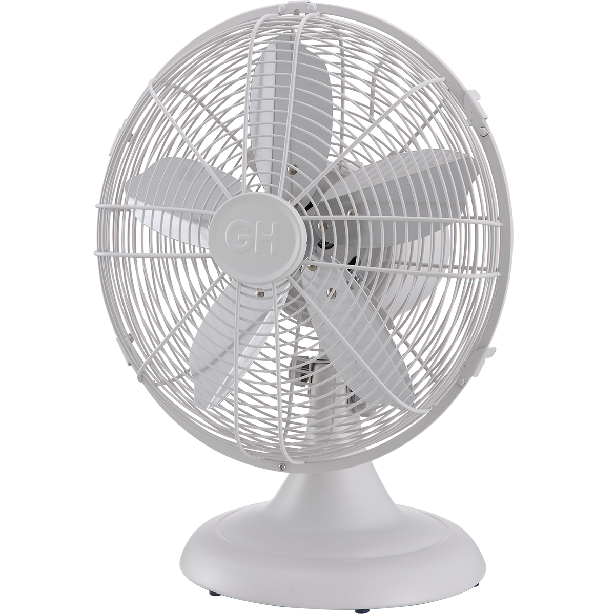 Good Housekeeping 12-in All-Metal Retro Table Fan - White - Main