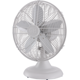 Good Housekeeping 12-in All-Metal Retro Table Fan - White - Main