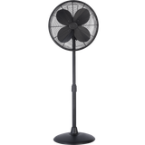 Good Housekeeping 16-in Retro Pedestal Fan - Black - Front