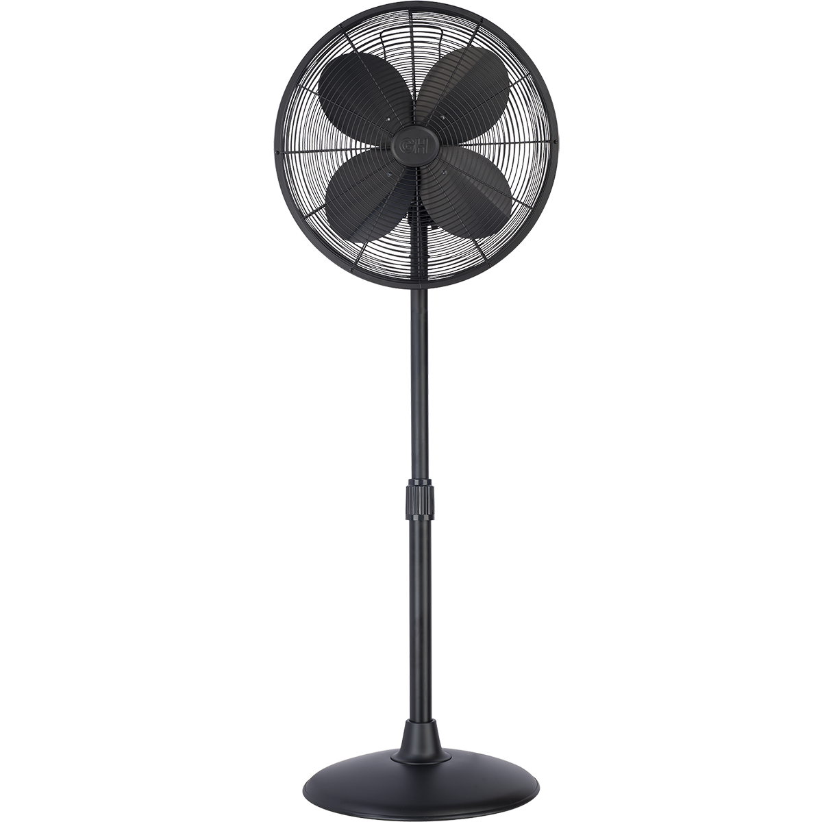 Good Housekeeping 16-in Retro Pedestal Fan - Black - Front