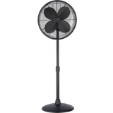 Good Housekeeping 16-in Retro Pedestal Fan - Black - Front