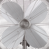 Good Housekeeping 16-in Retro Pedestal Fan - Brushed Nickel - Grill