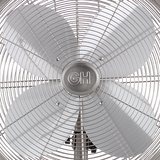 Good Housekeeping 16-in Retro Pedestal Fan - Brushed Nickel - Grill