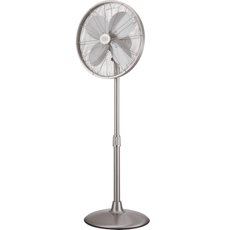 Good Housekeeping 16-in Retro Pedestal Fan - Brushed Nickel - Main