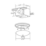 Good Housekeeping Abbey 90 CFM Decorative Bathroom Fan - Dimensions