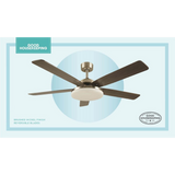 Good Housekeeping Adeline 52 in. Indoor Ceiling Fan with LED Light Brushed Nickel - Infographic 1