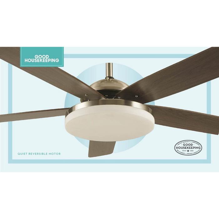 Good Housekeeping Adeline 52 in. Indoor Ceiling Fan with LED Light Brushed Nickel - Infographic 4