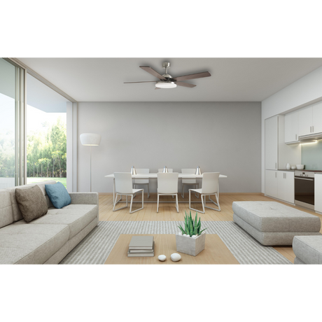 Good Housekeeping Adeline 52 in. Indoor Ceiling Fan with LED Light Brushed Nickel - Lifestyle 1