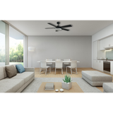 Good Housekeeping Adeline 52 in. Indoor Ceiling Fan with LED Light Black Matte - Lifestyle 2