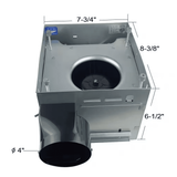 Good Housekeeping Athens 80 CFM Decorative Bath Fan - Dimensions