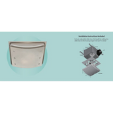 Good Housekeeping Buckingham 100 CFM Decorative Bathroom Fan Brushed Nickel - Infographic 1