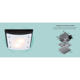 Good Housekeeping Buckingham 100 CFM Decorative Bathroom Fan - matte black - infographic 1