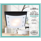 Good Housekeeping Buckingham 100 CFM Decorative Bathroom Fan - matte black - infographic 3