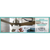 Good Housekeeping Canton 52 in. Indoor Brushed Nickel Ceiling Fan with LED Light - Infographic 2