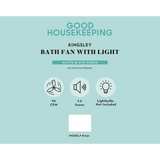 Good Housekeeping Kingsley 90 CFM Decorative Bathroom Fan - Infographic 2