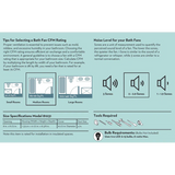 Good Housekeeping Kingsley 90 CFM Decorative Bathroom Fan - Infographic 3