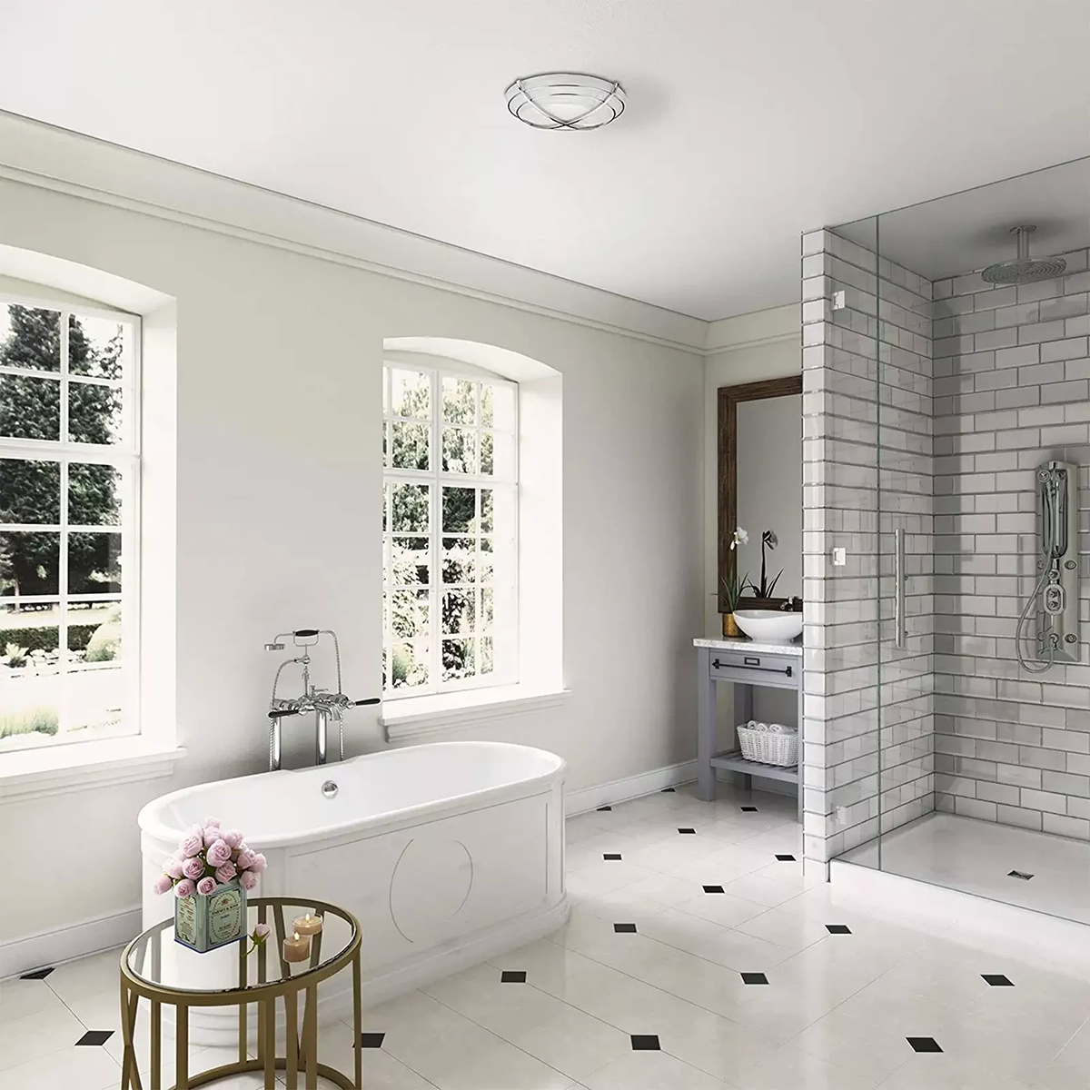 Good Housekeeping Kingsley 90 CFM Decorative Bathroom Fan - Lifestyle 1