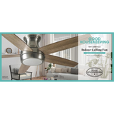 Good Housekeeping Lanier Falls 52 in. Indoor Brushed Nickel Ceiling Fan with LED Light - Infographic 2