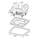 Good Housekeeping Mezzanine 100 CFM Bathroom Exhaust Fan with LED Light - Dimensions