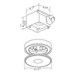 Good Housekeeping Opera 110 CFM Decorative Bathroom Fan - Dimensions