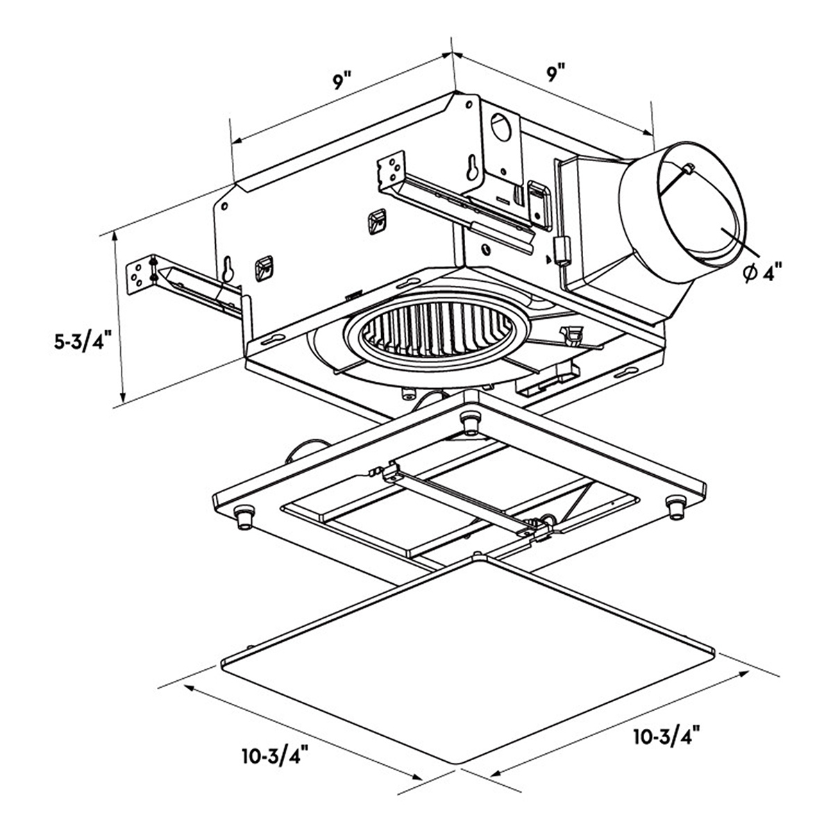 Good Housekeeping Powerfflow Pro Series 110 Cfm Bathroom Exhaust Fan Dimensions