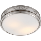 Good Housekeeping Roman 110 CFM Decorative Bathroom Fan - Brushed Nickel - Light On