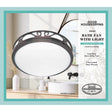 Good Housekeeping Roman 110 CFM Decorative Bathroom Fan - Imperial Bronze - Infographic