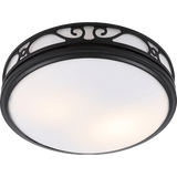 Good Housekeeping Roman 110 CFM Decorative Bathroom Fan - Matte Black - Light On