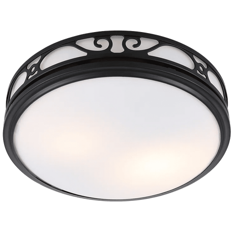 Good Housekeeping Roman II 2.0 Sones 110 CFM Decorative Bath Fan - Black w/ Light