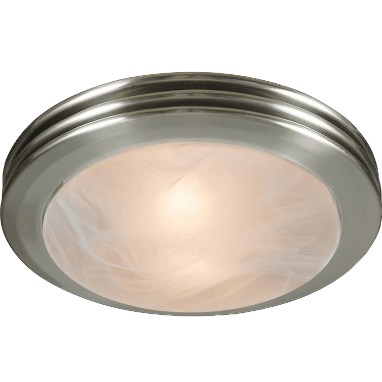 Good Housekeeping Yorkshire 80 CFM Decorative Bathroom Fan - brushed nickel - light on