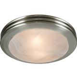 Good Housekeeping Yorkshire 80 CFM Decorative Bathroom Fan - brushed nickel - light on