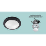 Good Housekeeping Yorkshire 80 CFM Decorative Bathroom Fan - matte black - infographic 1