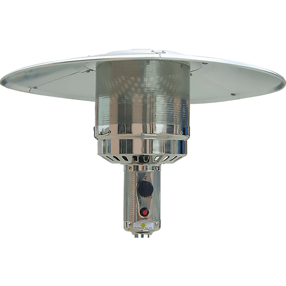 Hanover HAN003SS 48,000 BTU Umbrella Propane Patio Heater - Stainless Steel Heating element and umbrella reflector