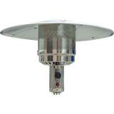 Hanover HAN003SS 48,000 BTU Umbrella Propane Patio Heater - Stainless Steel Heating element and umbrella reflector