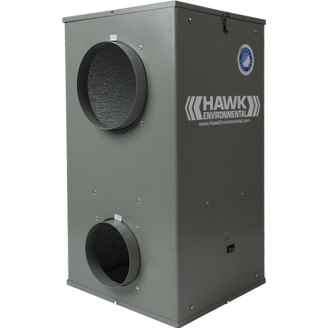 Hawk Environmental AirWash Whisper HEPA Filtration System - Angle View