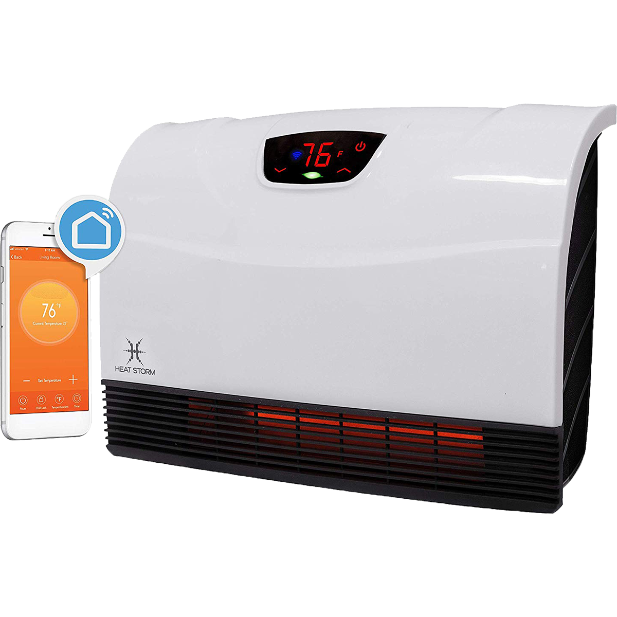 Heat Storm Phoenix Wall Heater with Wifi - White