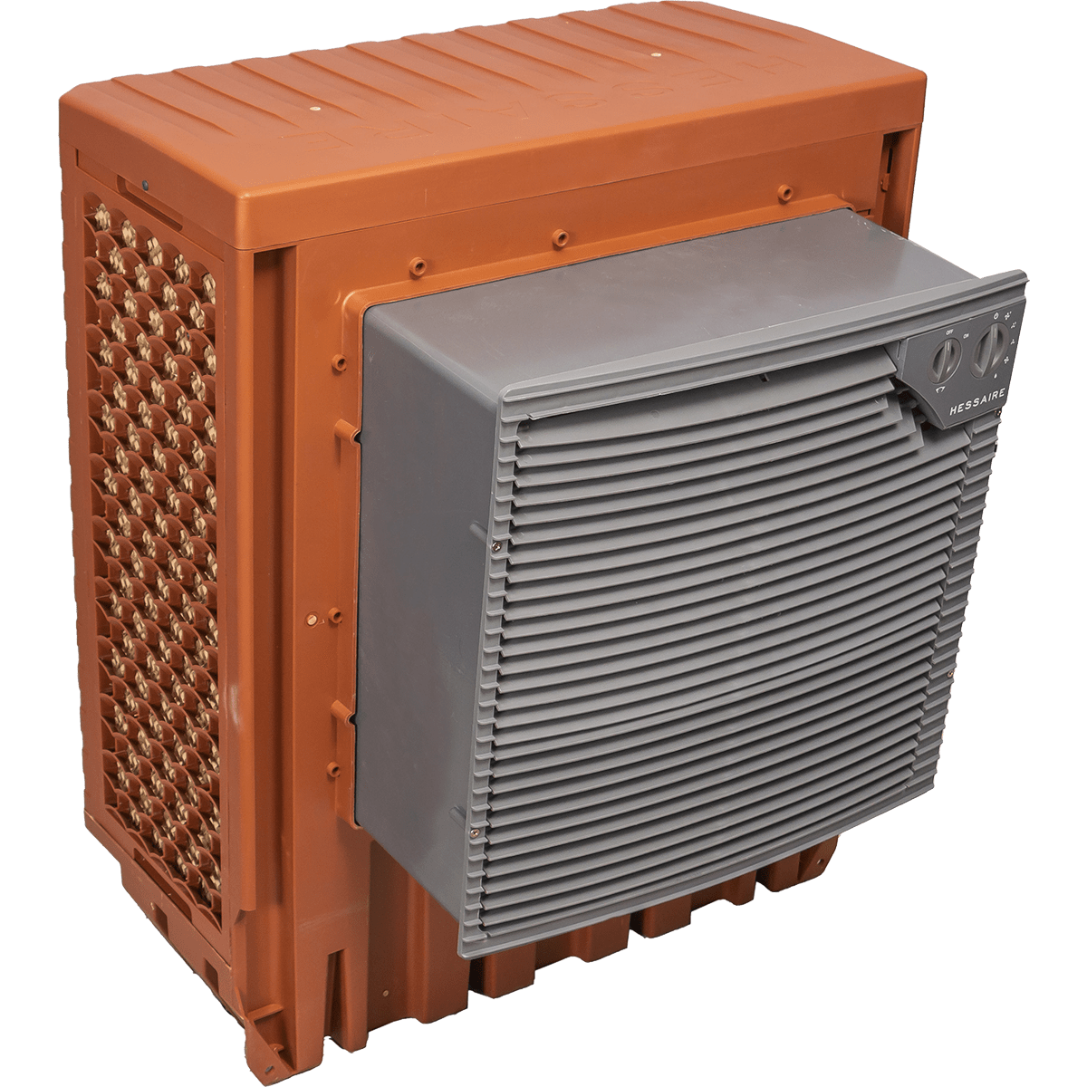 Hessaire 6,100 CFM Front Discharge Window Evaporative Cooler - Angle