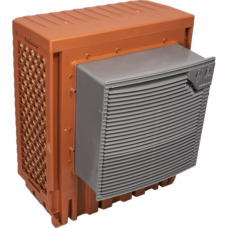 Hessaire 6,100 CFM Front Discharge Window Evaporative Cooler - Angle