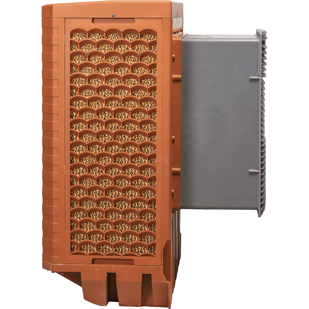 Hessaire 6,100 CFM Front Discharge Window Evaporative Cooler - Side View