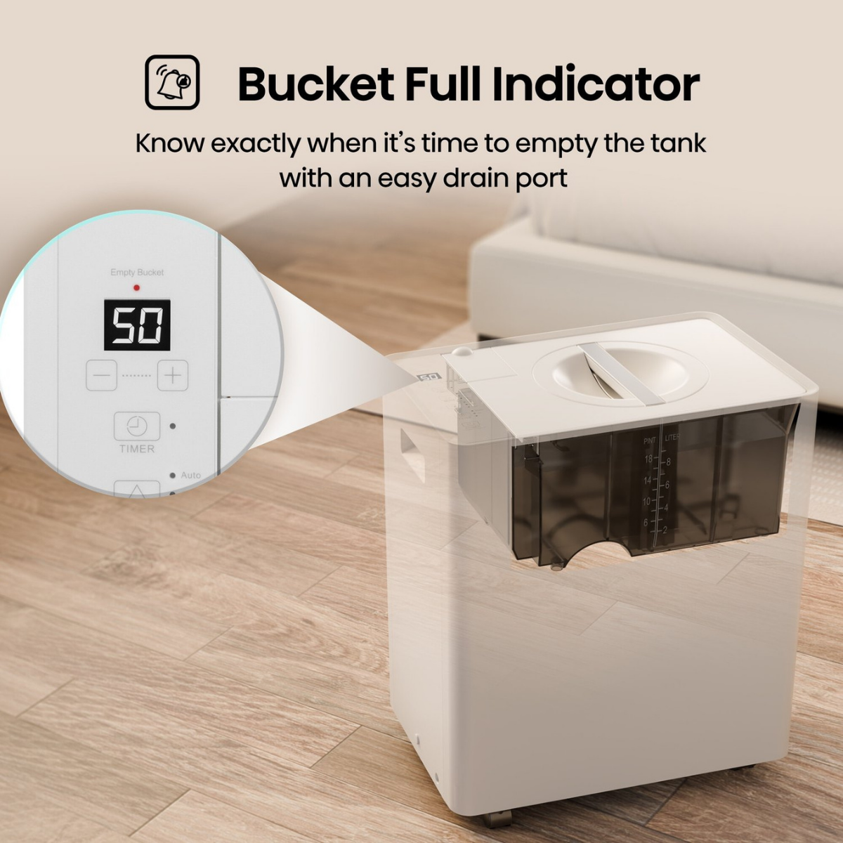 Hisense 50 Pint Lift Up Dehumidifier - Infographic 4