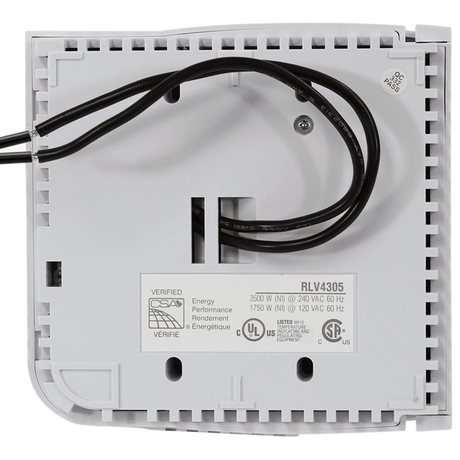 Honeywell 5-2 Day Programmable TRIAC Line Volt Thermostat - Back