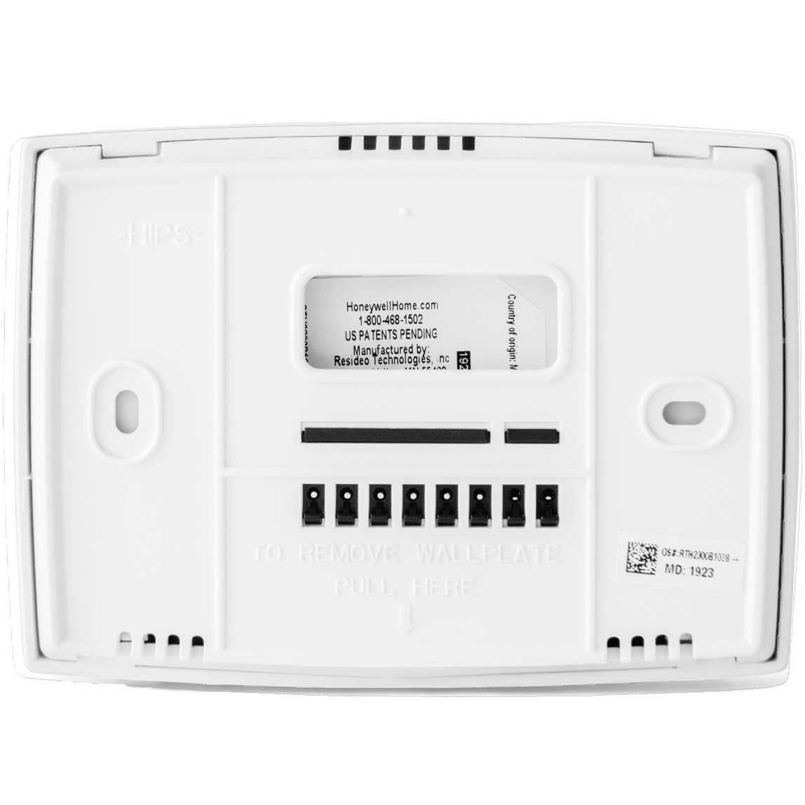 Honeywell RTH2300B1012 5-2-Day Programmable Thermostat - Back
