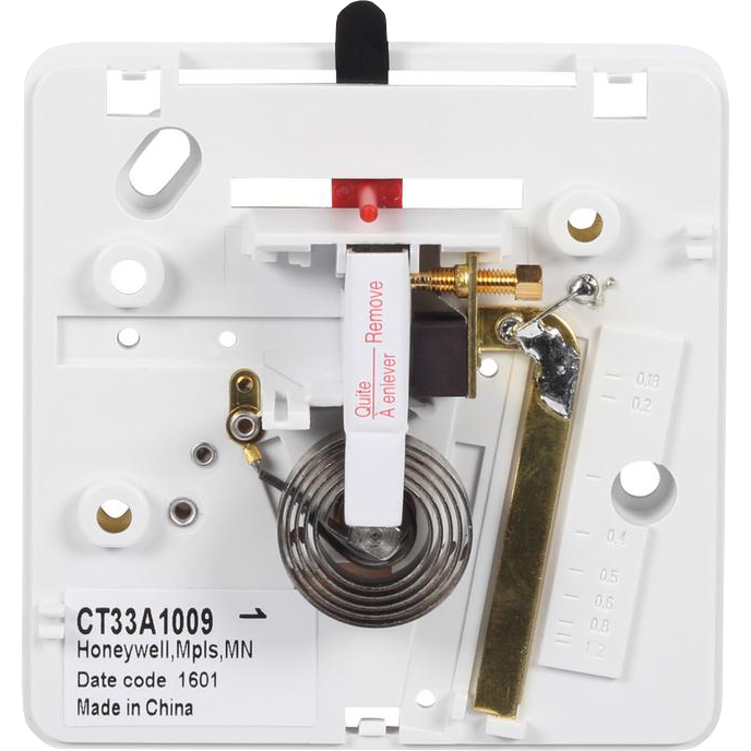 Honeywell CT33A1009 Heat-Only Millivolt Economy Thermostat - Back