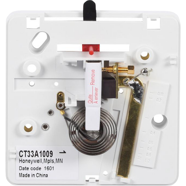 Honeywell CT33A1009 Heat-Only Millivolt Economy Thermostat - Back