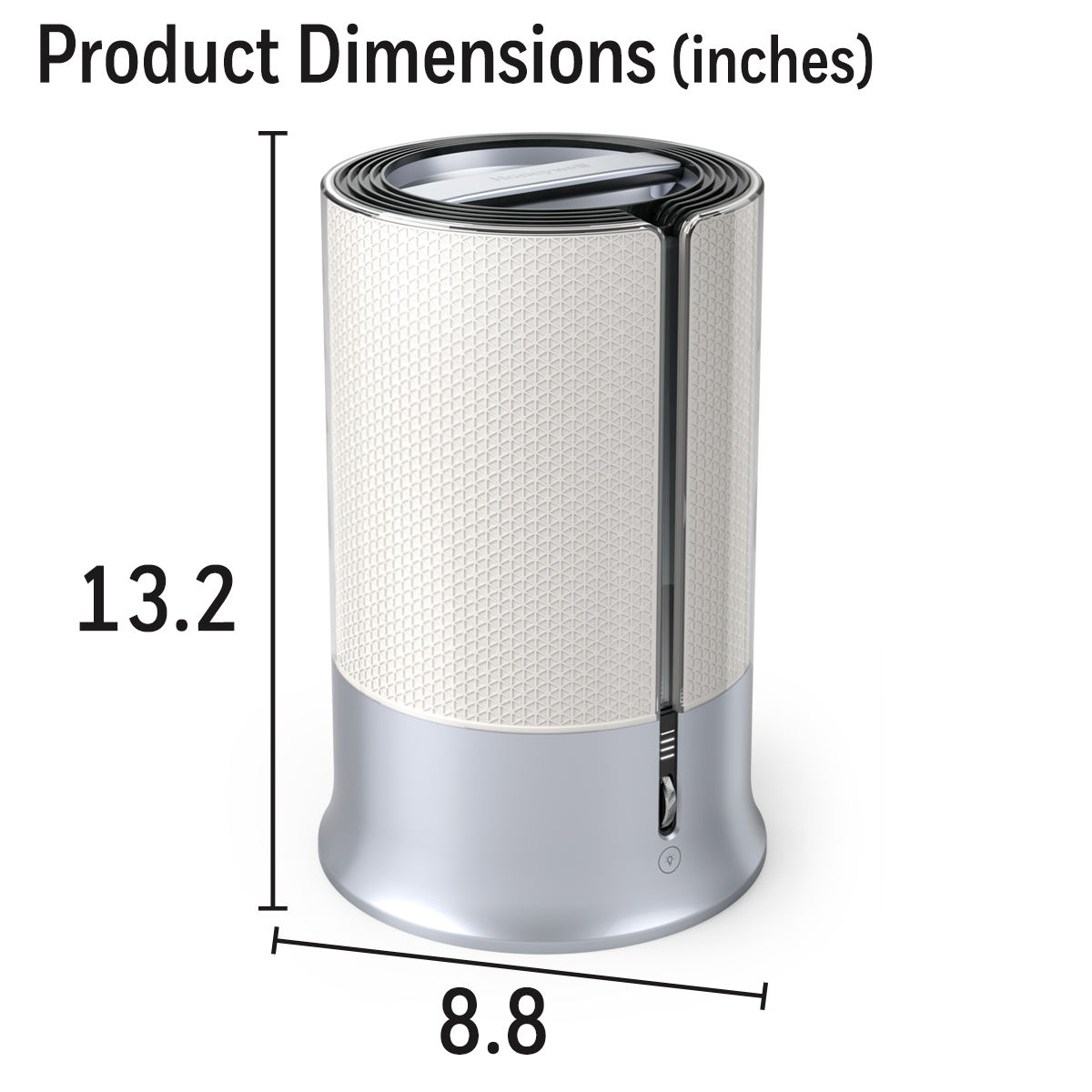 Honeywell Designer Series HUL430 Cool Mist Humidifier - Dimensions