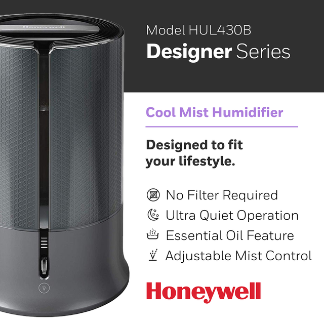 Honeywell Designer Series HUL430 Cool Mist Humidifier - Infographic 1