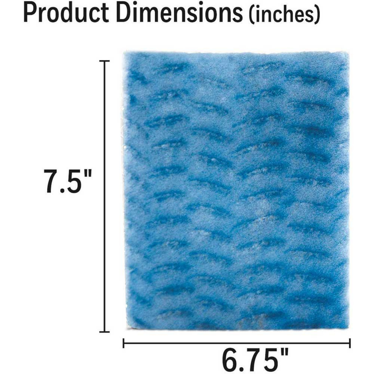 Honeywell HFT600PF1 Replacement Filter T for HEV615/620 - Dimensions