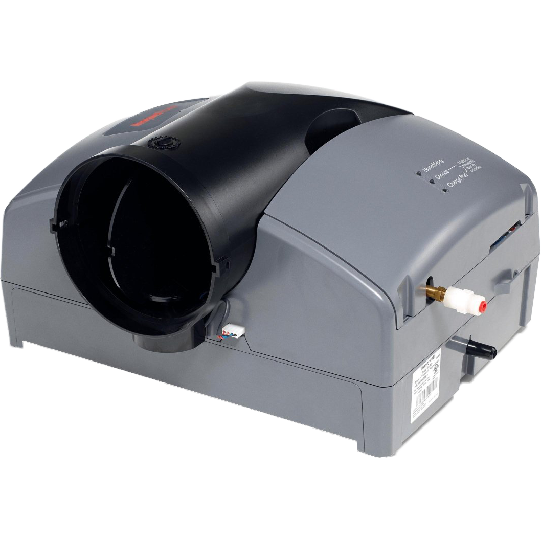 Honeywell Home HE205A1005/U TrueEASE Advanced Large Evaporative Bypass Humidifier 17 GPD - Angle